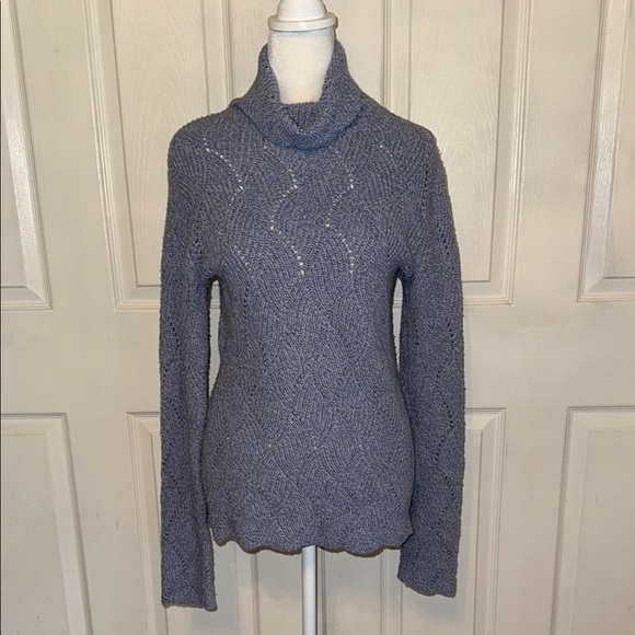 Sundance Light Blue Champlain Silk Blend Turtleneck Sweatet - Picture 1 of 6
